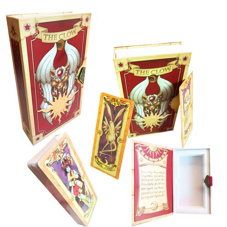 Bộ bài Tarot Clow card/Cardcaptor Sakura /KINOMOTO SAKURA thủ lĩnh thẻ bài hai màu dễ thương 52 lá