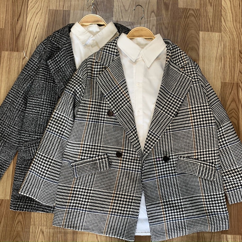 Áo vest blazer kẻ