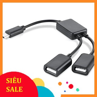 Cáp OTG USB HUB Type-C 2 cổng