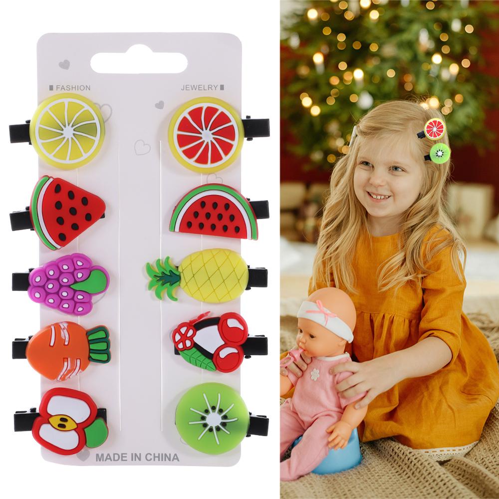 Kẹp Tóc Hình Hoạt Hình Màu Sắc Cầu Vồng Xinh Xắn