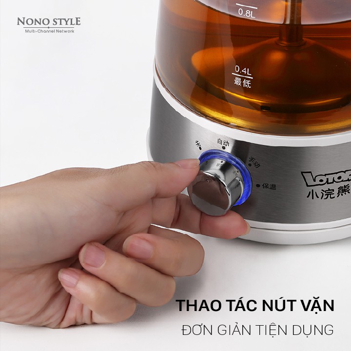 Âm pha trà cao câp 1.2 Lít Lotor ZCQ02 - Bình thủy tính, có lõi lọc trà, đa năng, tiện lợi - BẢO HÀNH 12 THÁNG