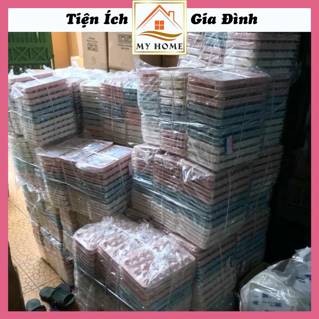 Khay làm đá bi viên tròn, khay nhựa làm nước đá 33 viên bi tròn