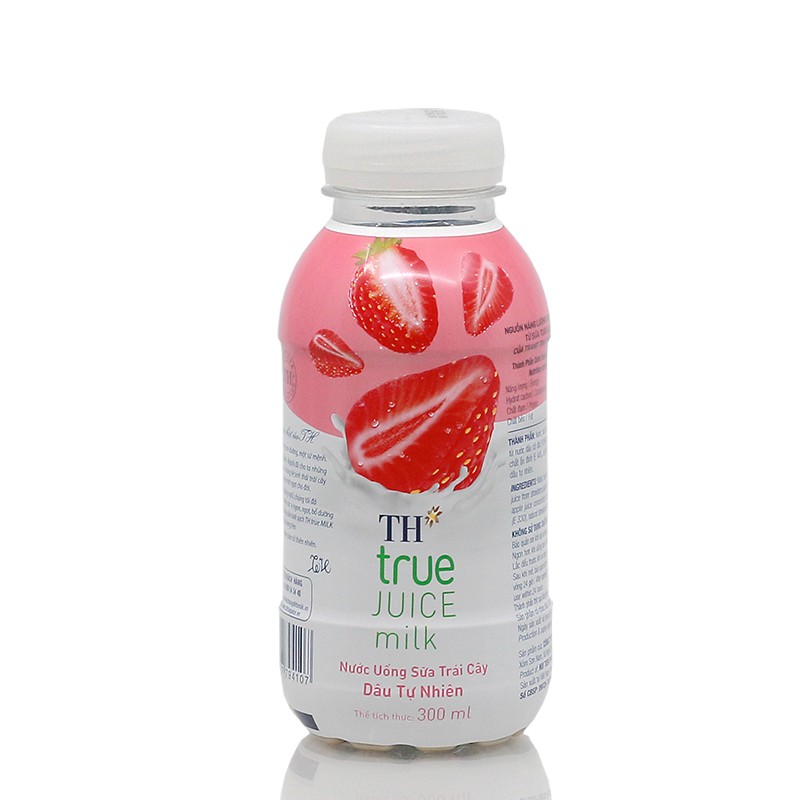 NƯỚC UỐNG SỮA TRÁI CÂY DÂU TỰ NHIÊN – TH TRUE JUICE MILK 300ML