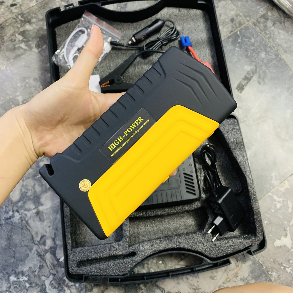 Bộ Kích Bình Ô Tô Đa Năng Kiêm Sạc Dự Phòng Kèm Bơm Lốp Xe, Bộ Kích Bình Ô Tô Cao Cấp 3 Trong 1