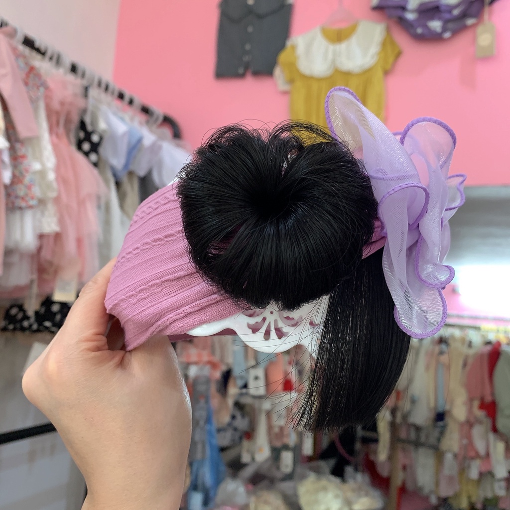 Mẫu mới 2022 Turban tóc giả nơ voan cực sang