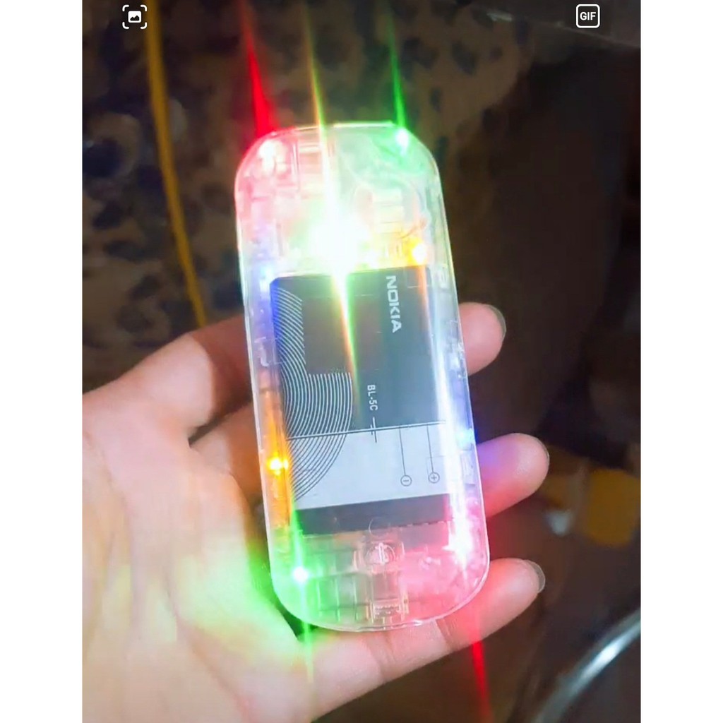 ( Phím Bi) - Điện thoại Nokia 1280 Độ 10 Bóng Nháy + 1 Bóng Led 7 Màu RGB Tặng bàn phím thương