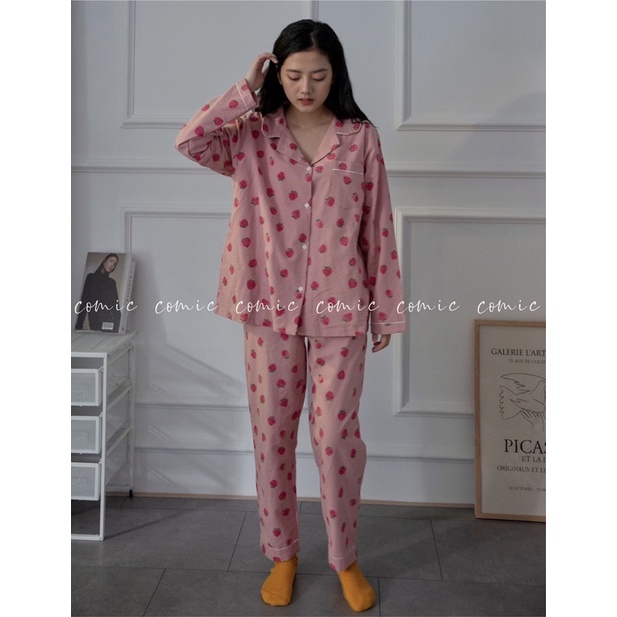 PIJAMA DẠ THÔ DÀI TAY COMIC | BigBuy360 - bigbuy360.vn