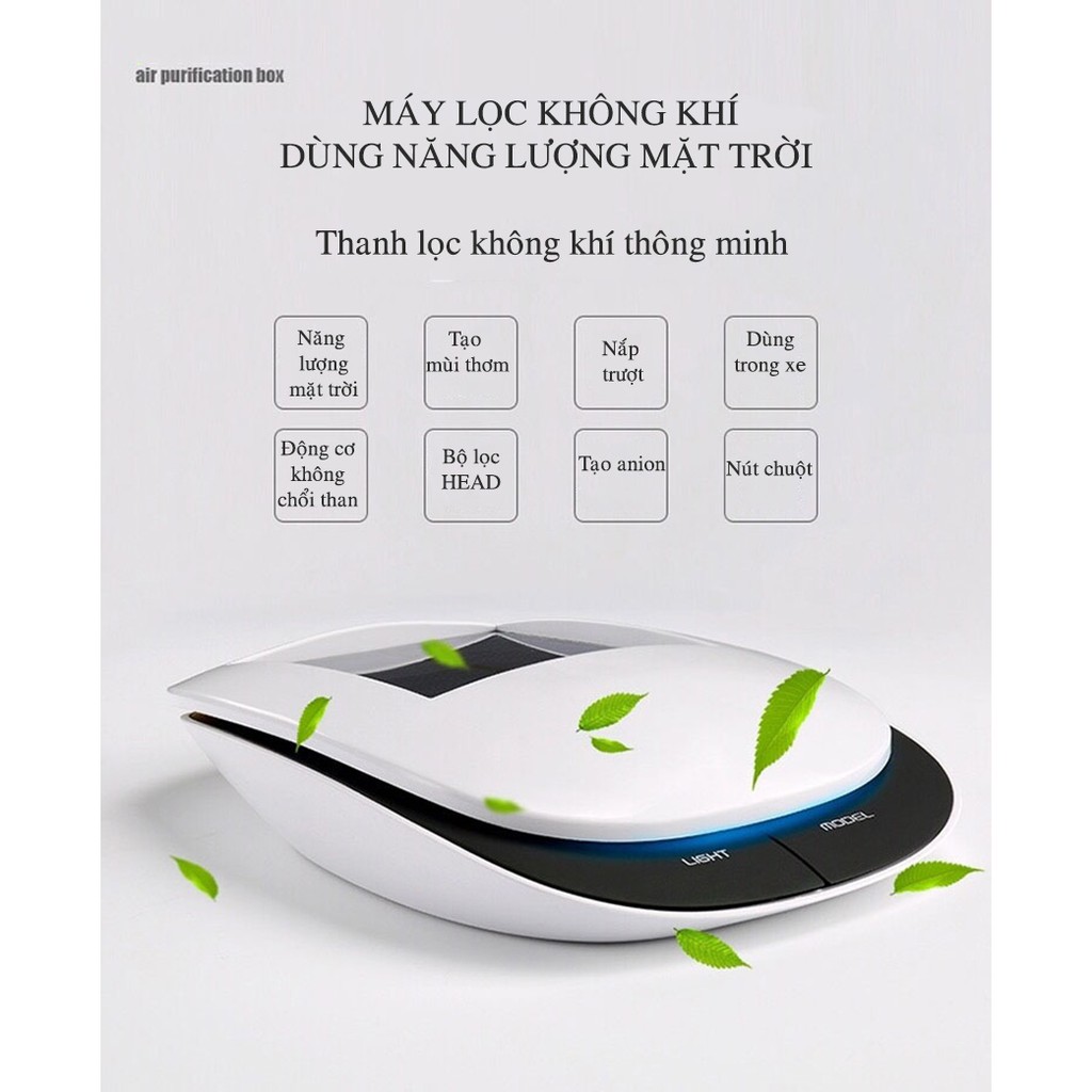 [ Hàng Chính Hãng ] Máy lọc không khí khử mùi Sử dụng năng lượng mặt trời loại bỏ sự cố về sạc - gaboghili6 [ Giảm Giá ]