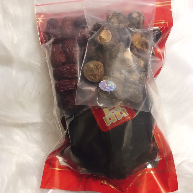 Combo( tóc tiên,nấm đông cô,táo đỏ)