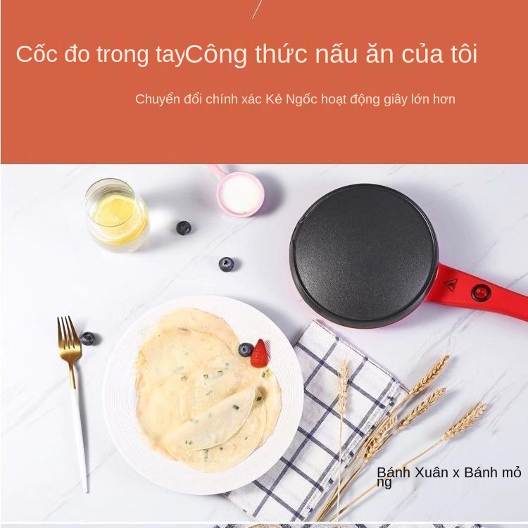 máy làm bánh xèo nhà lò xo Douyin web nổi tiếng tráng cuộn chả giò Chiên kếp Chảo Nướng điện Pan Bo