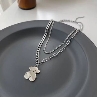 Dây Chuyền Gấu 2 tầng