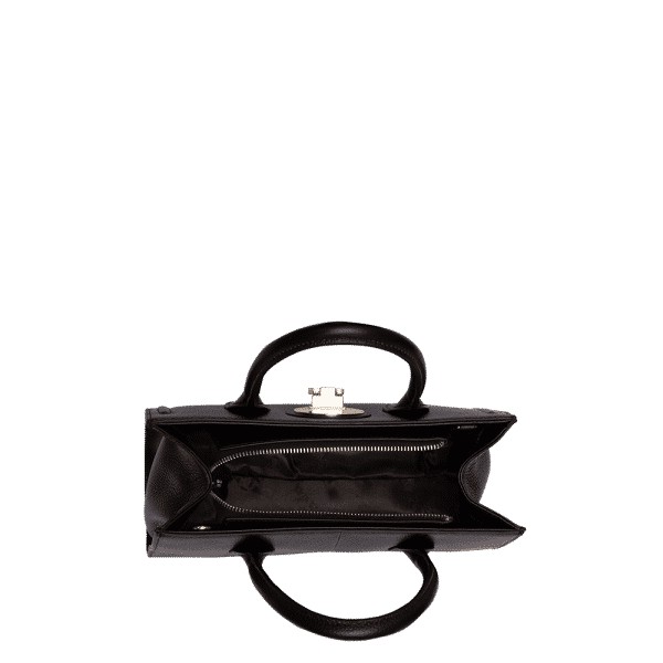 Túi xách nữ công sở Sina Cova màu đen Flaviana Satchel bag 15973-826