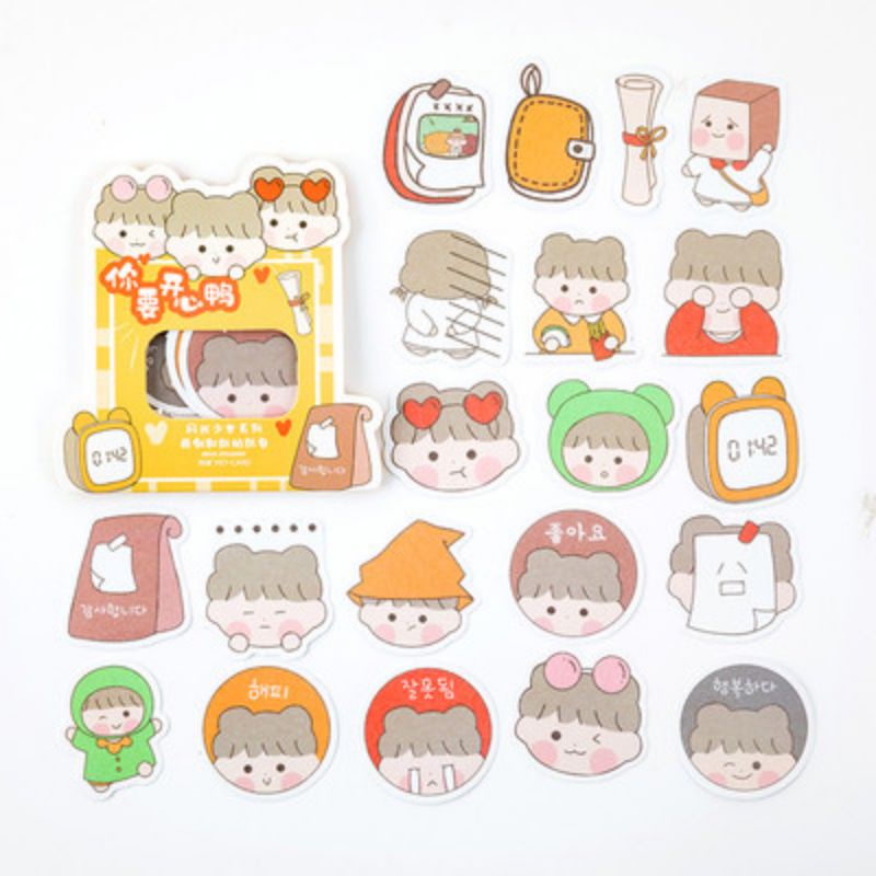 Gói 40 miếng dán sticker trang trí hình bé gái