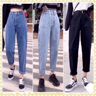 Quần jean bò baggy nữ cạp cao hàng Quảng Châu phong cách Hàn Quốc sành điệu style năm 2021