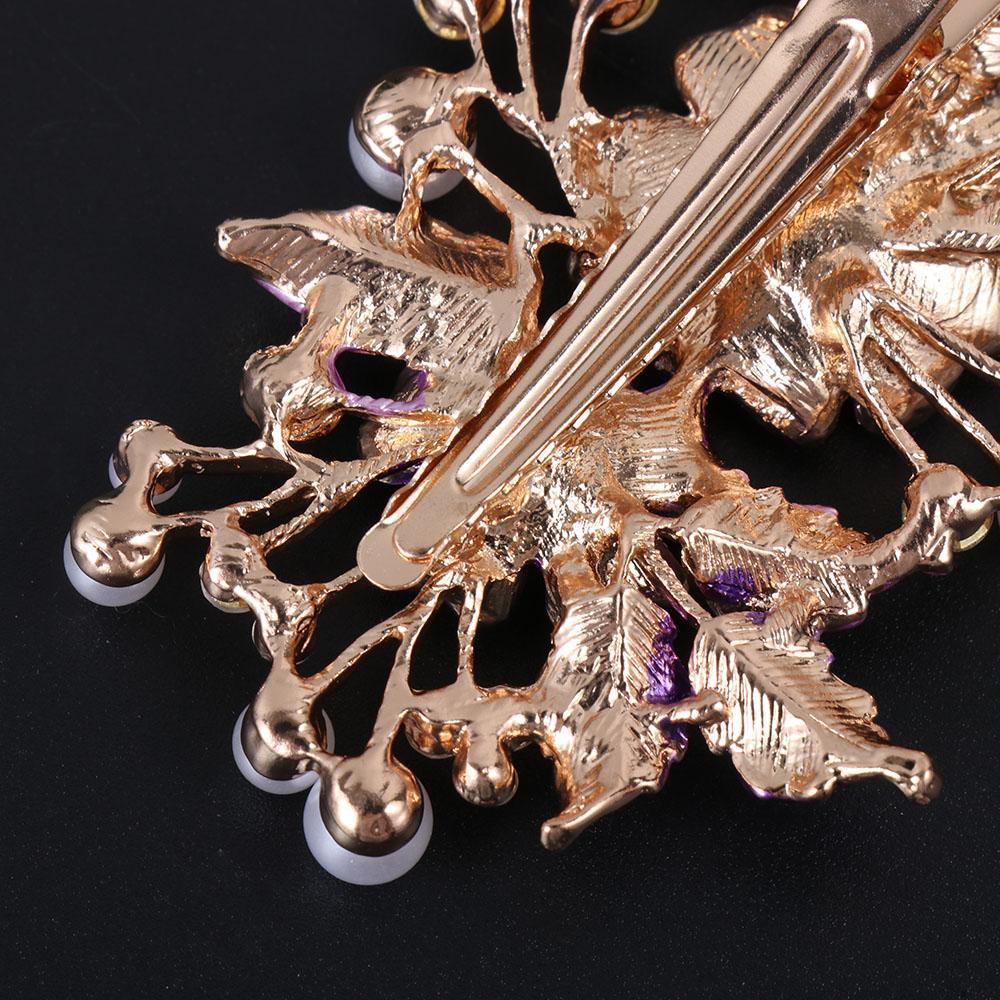 Xiantin Kẹp Tóc Hợp Kim Hình Hoa|Trâm Cài Tóc Cô Dâu Đính Đá Sang Trọng