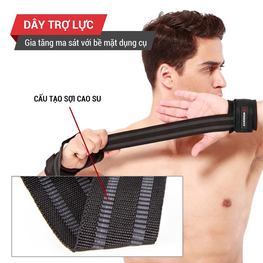 [ CHÍNH HÃNG ] - Dây kéo lưng tập gym Lifting Straps . GF731LS (1 Đôi)