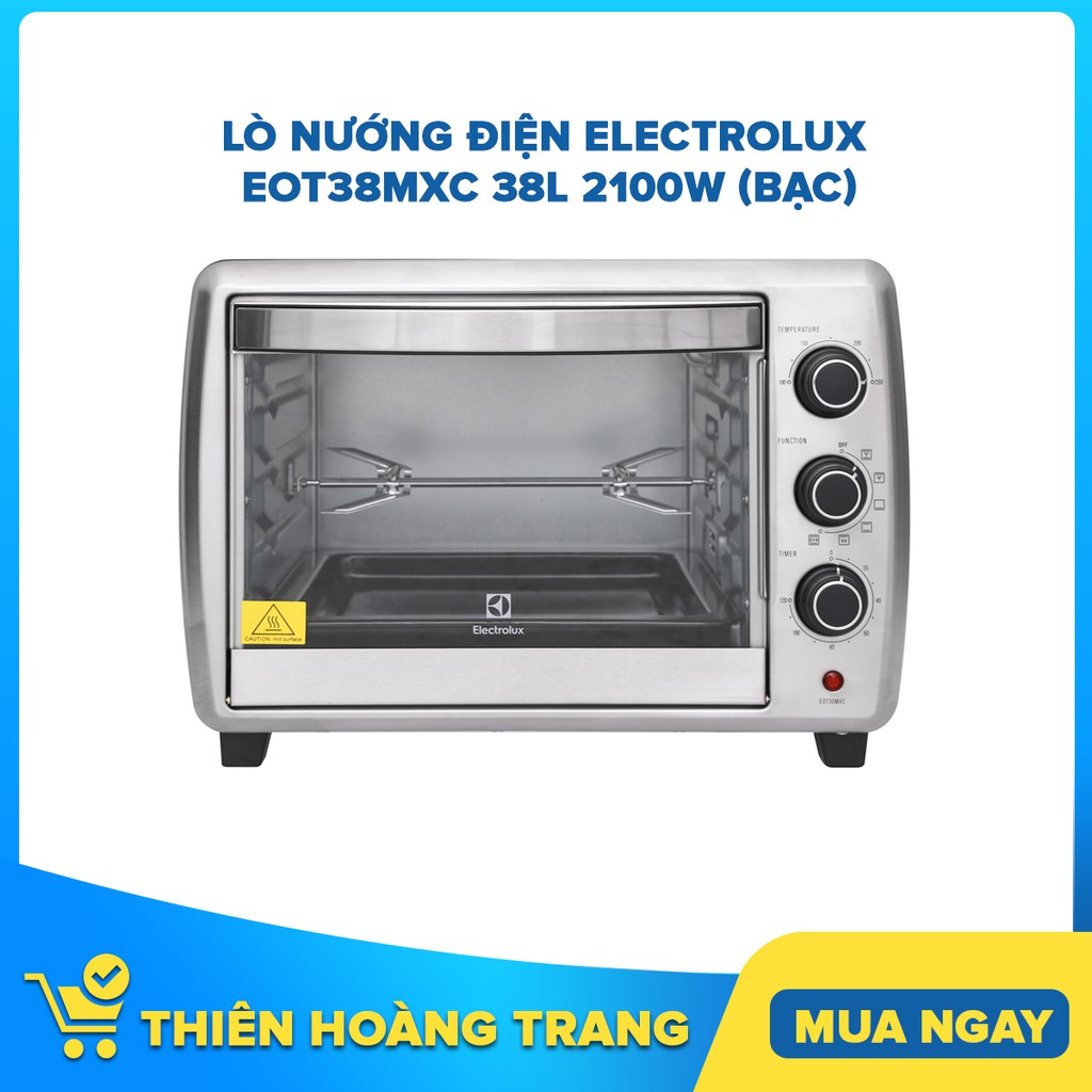 Lò nướng điện Electrolux EOT38MXC 38L 2100W (Bạc) - Chỉ giao khu vực HCM