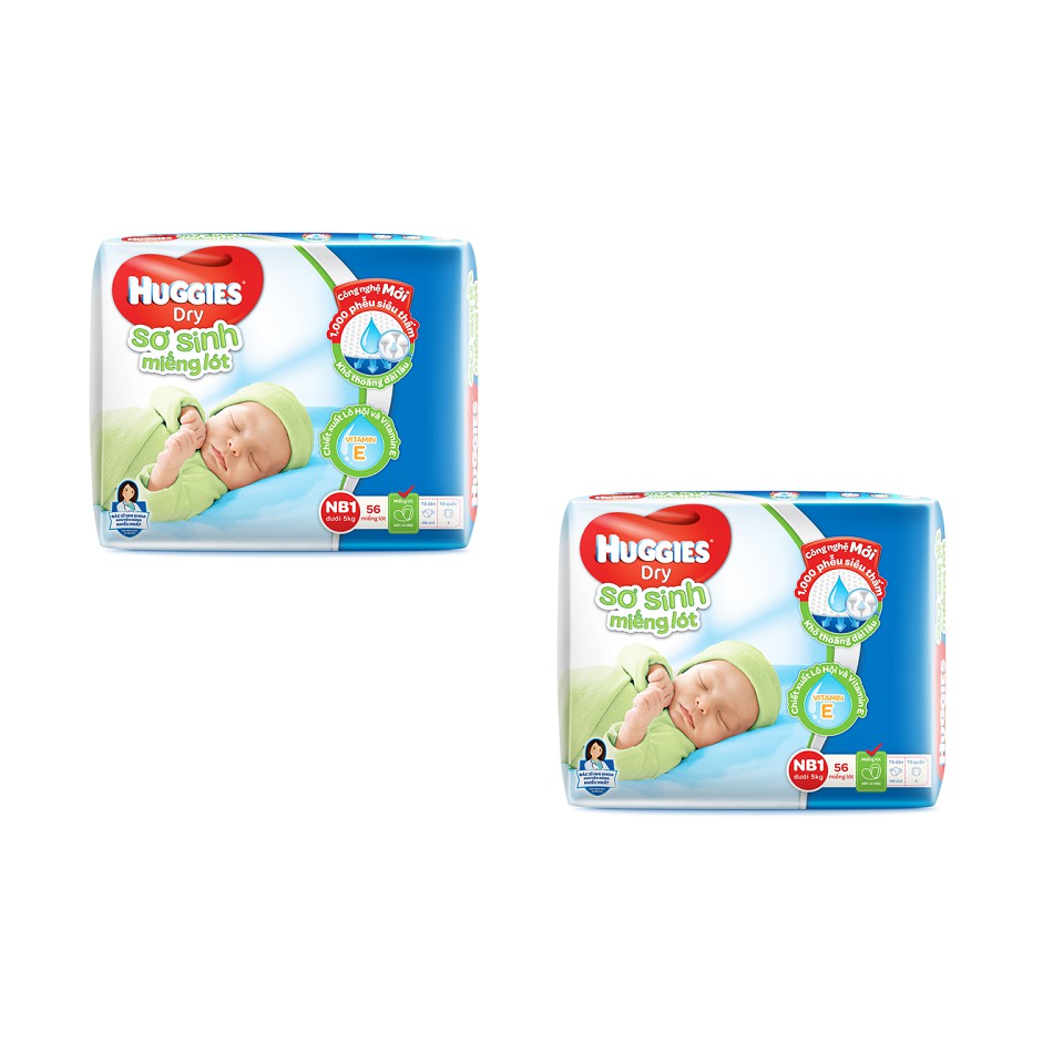 [Mã FMCGMALL - 8% đơn 250K] Tã giấy Huggies newborn 1 (56M)