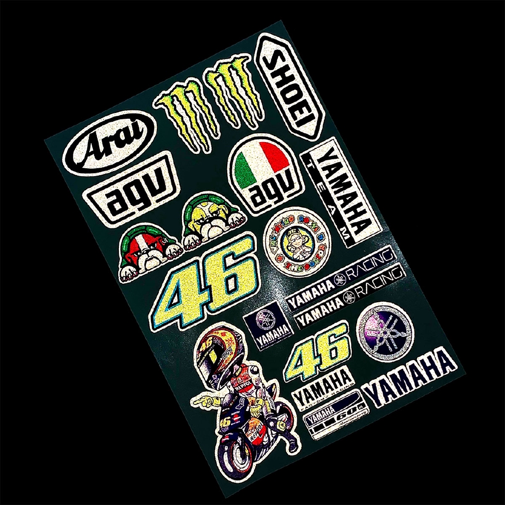Miếng Dán Phản Quang Chữ The Doctor Vr46 Trang Trí Mũ Bảo Hiểm