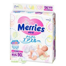 Bỉm dán Merries size SS90 sơ sinh đến  5KG Nội địa Nhật Bản