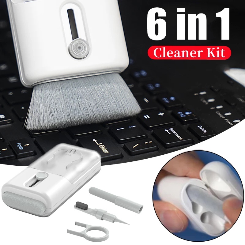 Bộ Dụng Cụ Vệ Sinh Bàn Phím Máy Tính / Điện Thoại Đa Năng 6 Trong 1