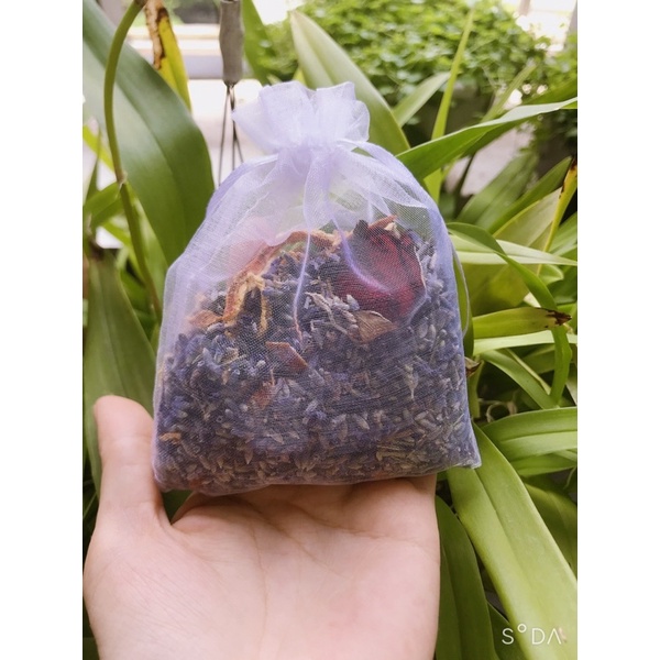 Túi thơm oải hương vỏ cam quýt treo xe, treo phòng
