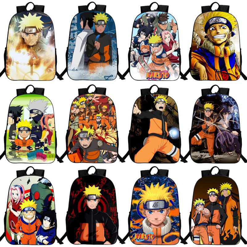 Ba lô đi học họa tiết nhân vật anime Naruto Kakashi Uchiha Itachi