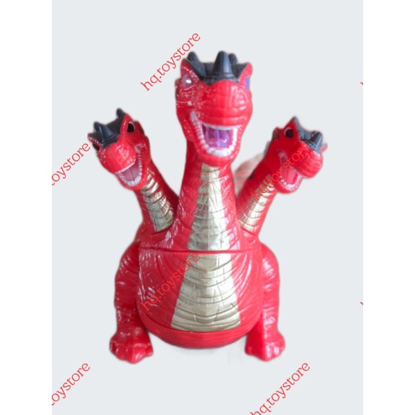 Đồ chơi khủng long 3 đầu biến hình robot màu đỏ