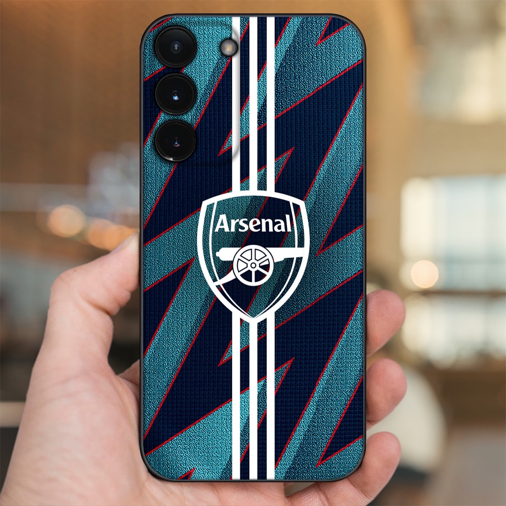 Ốp lưng Samsung S21, S21 Plus, S21 FE, S22, S22 Plus viền đen in hình Arsenal FC