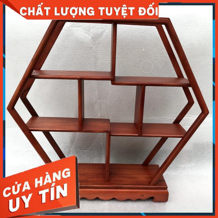 Kệ gỗ trang trí ( gỗ gõ đỏ ), kê đồ phong thủy