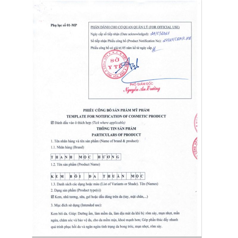 Kem bôi da thuần_mộc giá sỉ