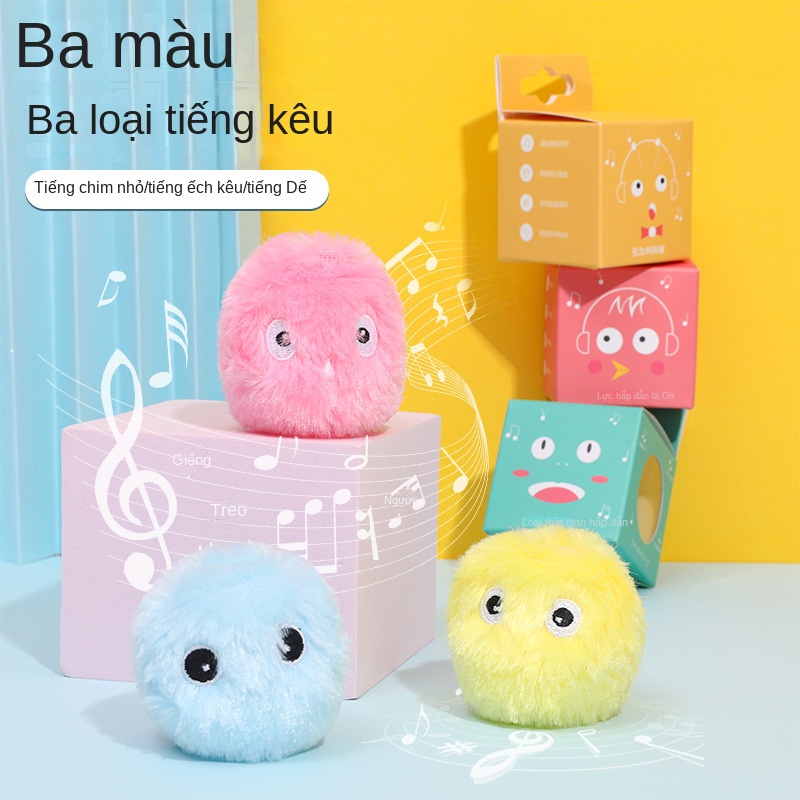 Bóng đồ chơi gọi mèo MASTI LI0396 bằng vải lông tạo âm thanh vui nhộn