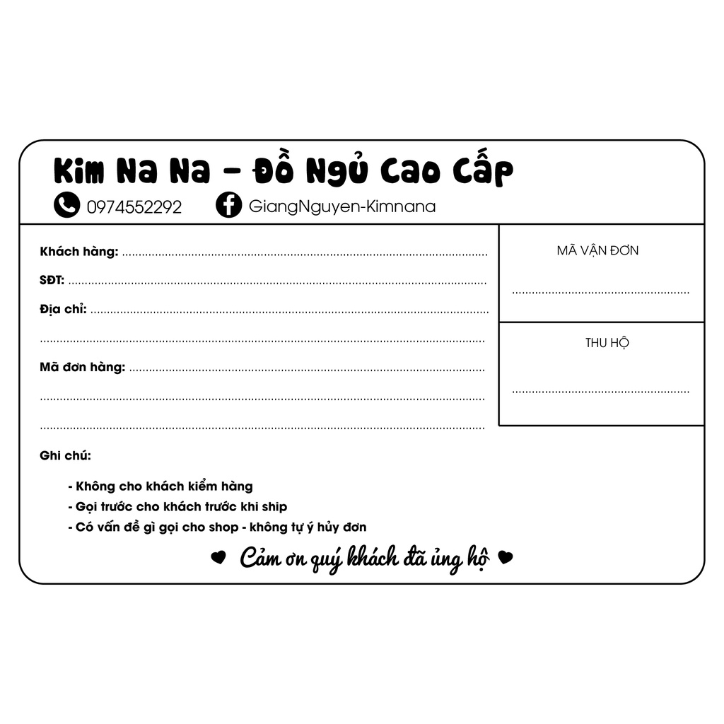 Xấp100 Tem vận chuyển in sẵn 10x15cm thiết kế theo yêu cầu có keo dính bóc ra dán ngay. Hóa đơn nhiệt IN SẴN 10*15cm