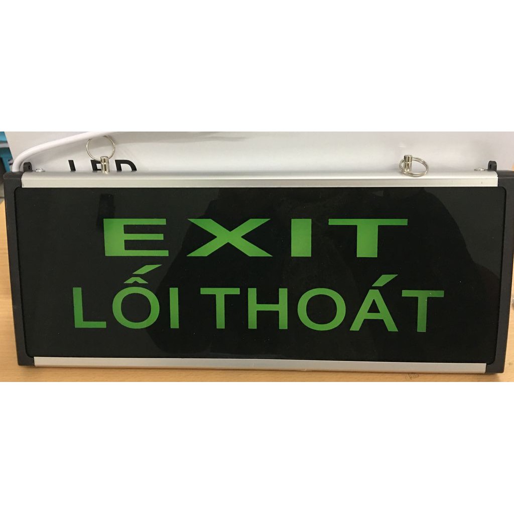 Đèn EXIT lối thoát 2 mặt tự sáng khi mất điện