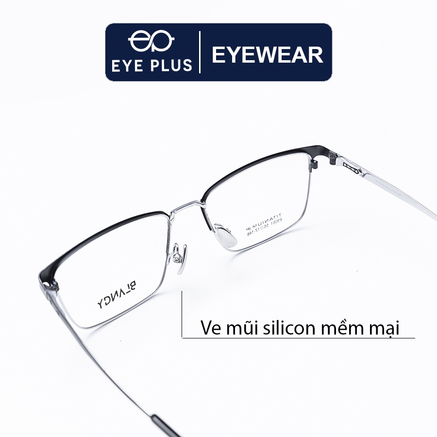 Gọng kính mắt cận nam nữ thời trang EYE PLUS clubmaster phối màu hottrend Blancy-89061