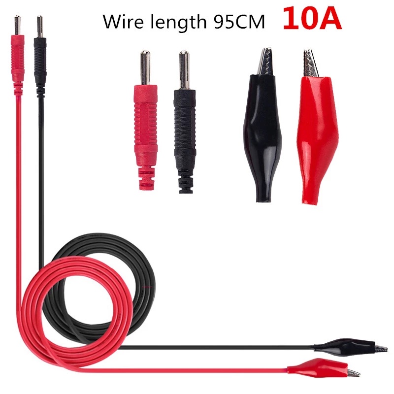 10a Dây Cáp Kẹp Cá Sấu Thử Nghiệm Cáp 40A Cho Vạn Năng Kế DC