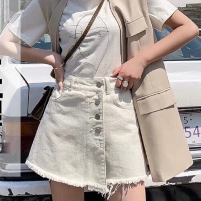Quần short kaki giả váy