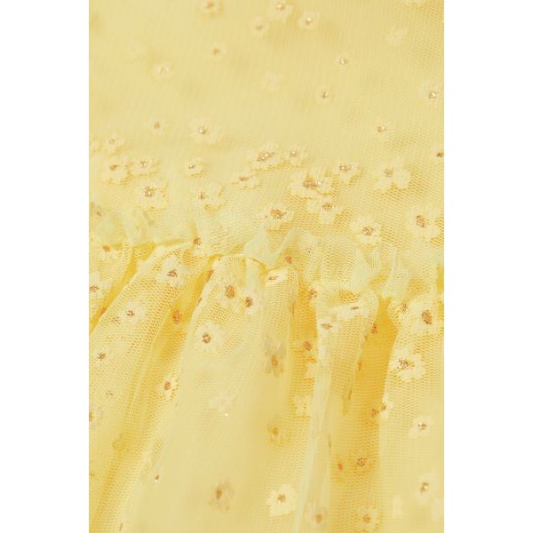 Váy vàng 2 lớp, chân ren đính hoa nhí óng ánh xinh xắn, H.M UK săn SALE