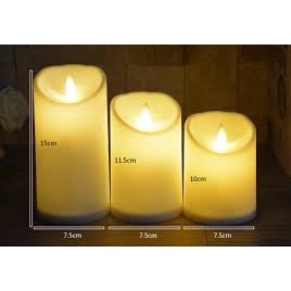Nến điện tử trang trí tim đèn lắc lư cao 7,5 cm(Kèm pin)