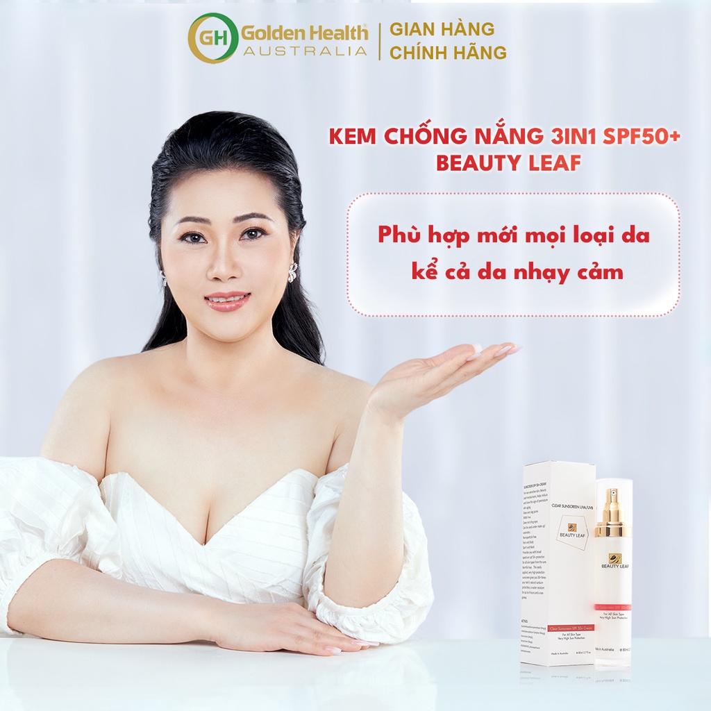 [GOLDEN HEALTH] Kem chống nắng Beauty Leaf Clear Sunscreen UVA/UVB SPF 50+ (chai 80ml)