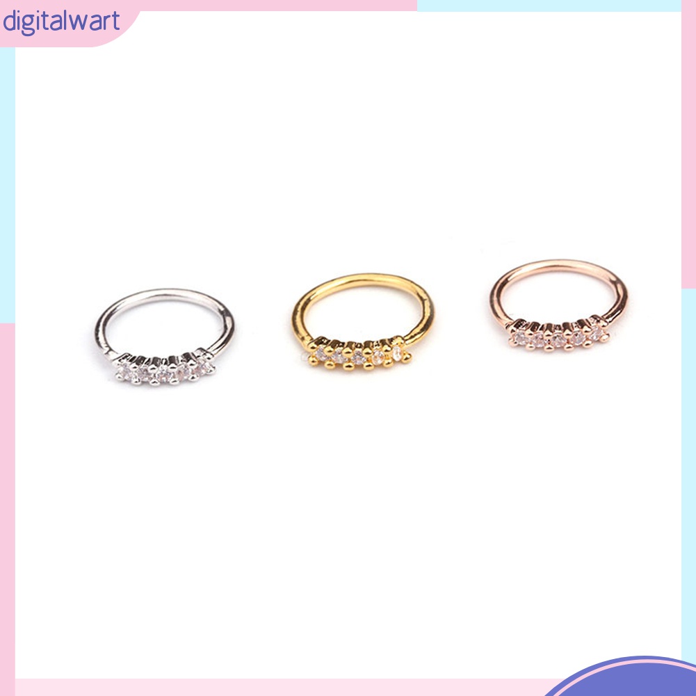 1 Khuyên Mũi Tròn Đính Đá Zircon Thời Trang Cho Nữ