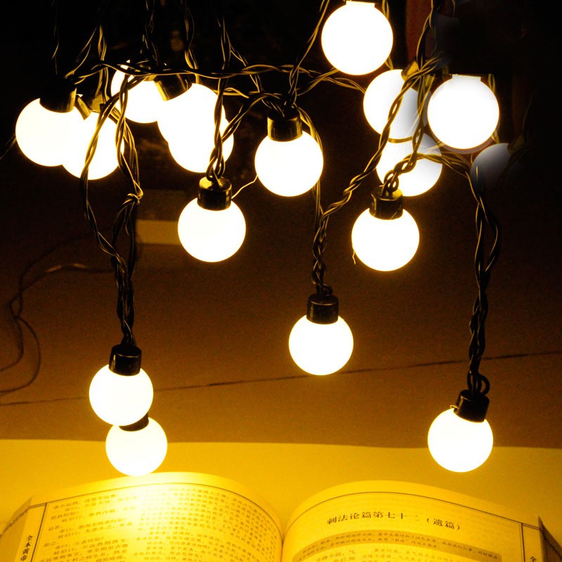 💥Giá Sỉ💥 Đèn led dây đen cherry ball bóng to trang trí ngoài trời, quán cafe, trang trí tiệc sinh nhật,