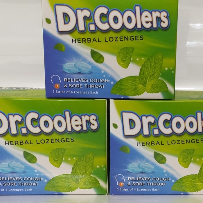 {Hàng Nhập} Kẹo ho DR. COOLERS – Hỗ trợ giảm ho, ngứa rát họng do viêm họng, viêm phế quản (20 viên)