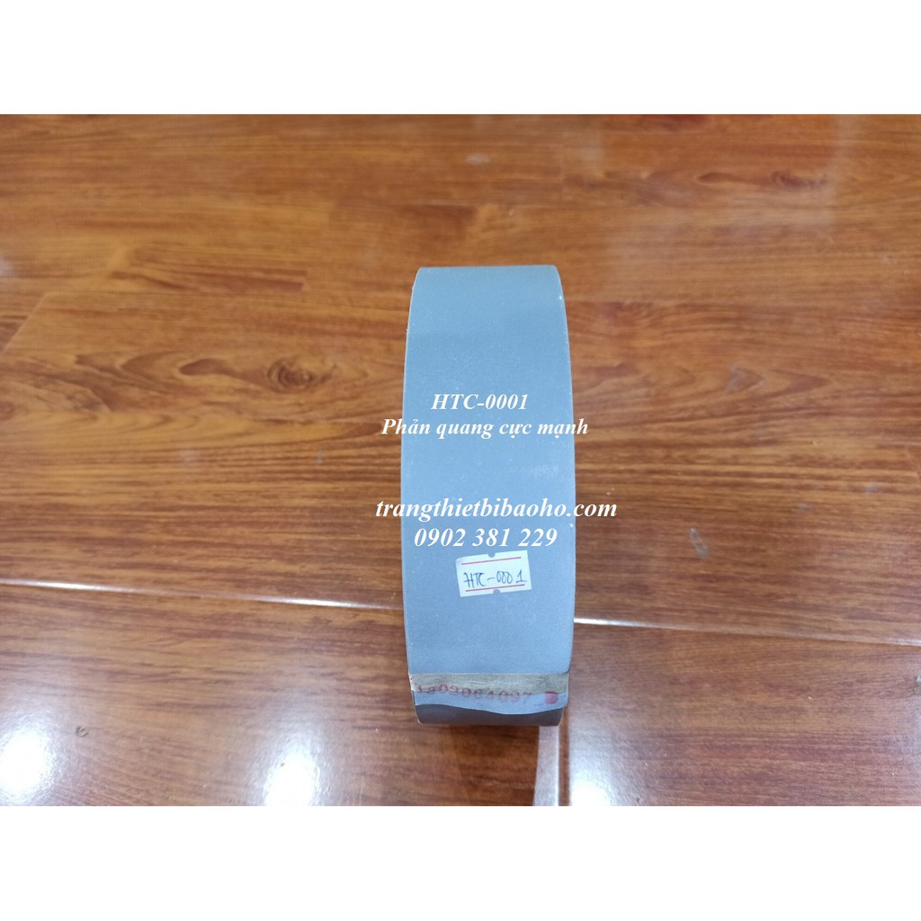 Cuộn dây phản quang vải Poly màu xám khổ 5cm x 100m - 3 cấp độ phản quang