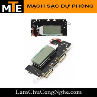 Mạch sạc dự phòng 2 cổng usb 5V 1A - 2A hiển thị LCD - Mạch sạc điện thoại