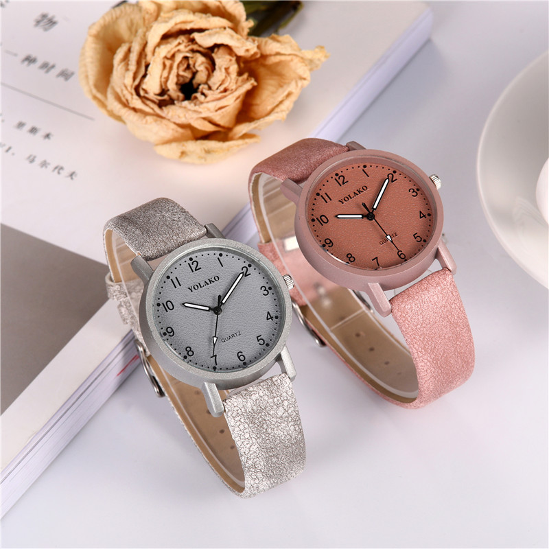 ZOLFA Elegant Pink Leather Ladies Watch Fashion Black Quartz Women Wrist Watches Dress Clocks Lady Analog Watch Đồng hồ nữ