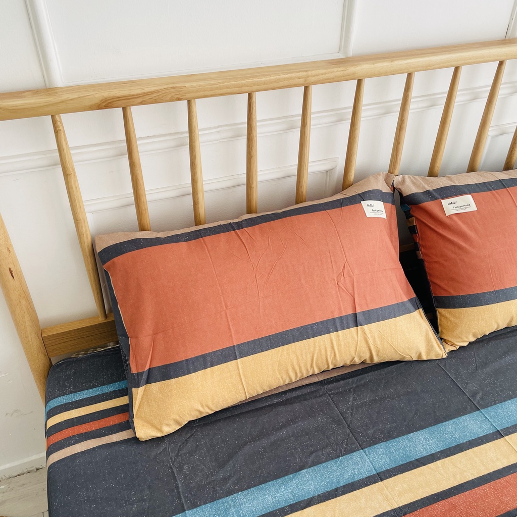 Bộ ga giường cotton lidaco kẻ caro combo 3 món ga bọc chun bao đủ các kích thước nệm | BigBuy360 - bigbuy360.vn