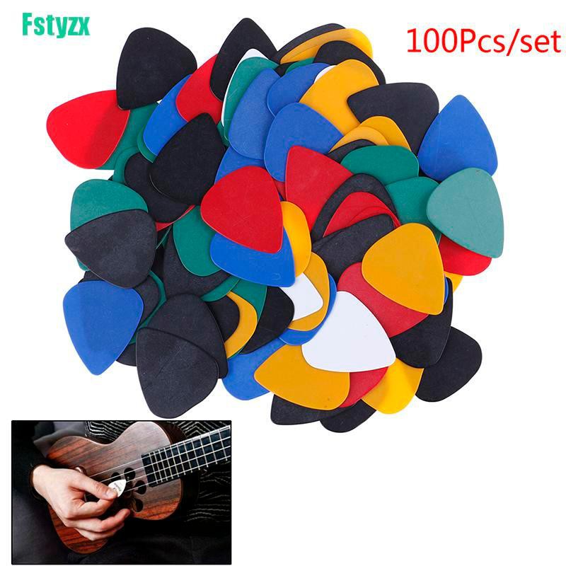 fstyzx 100PCS Acoustic Bulk Celluloid Electric Colored Smooth Guitar Pick Pick Plectrum