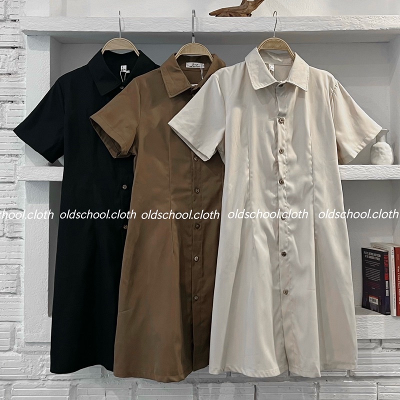 [Video] Đầm kaki pha da tay suông Ulzzang