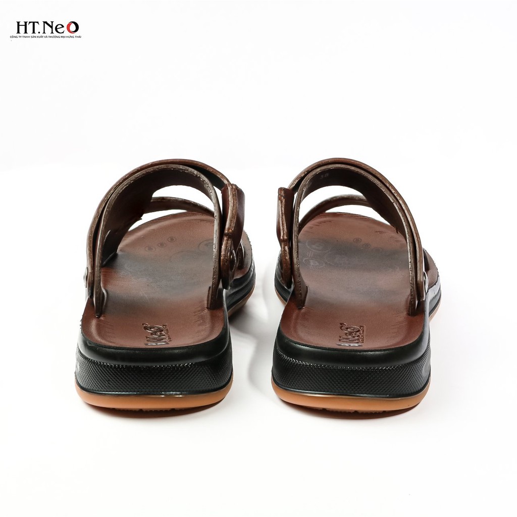 Sandal da bò HT.NEO đế kếp cao ngay lập tức 3.5cm, da rất mềm đi êm chân khâu may chân quai SD82